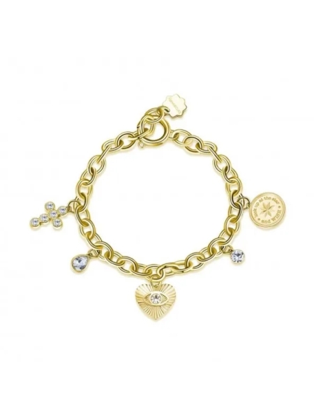 Acquista ora bracciale cuore con occhio e croce zirconata su elefantebianco.jewelry