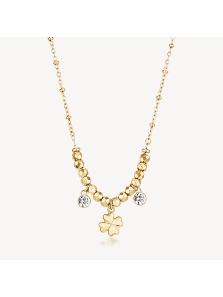 Acquista ora collana quadrifoglio con zirconi su elefantebianco.jewelry
