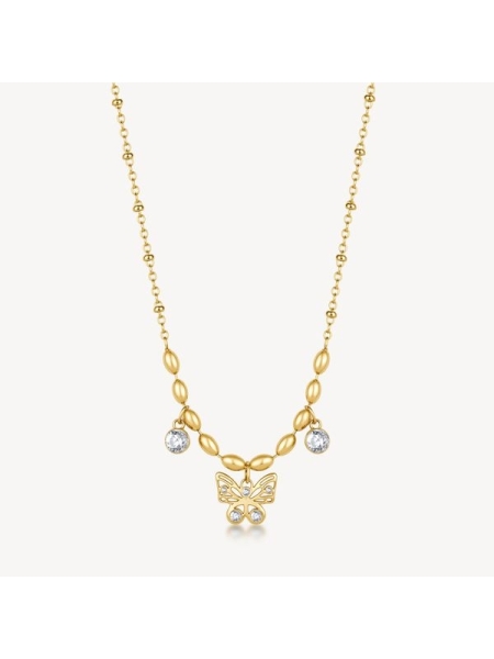 Acquista ora collana farfalla con zircone su elefantebianco.jewelry 2