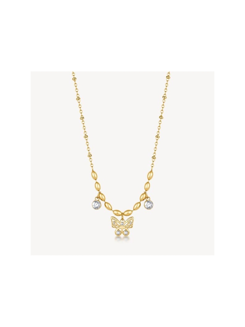 Acquista ora collana farfalla con zircone su elefantebianco.jewelry