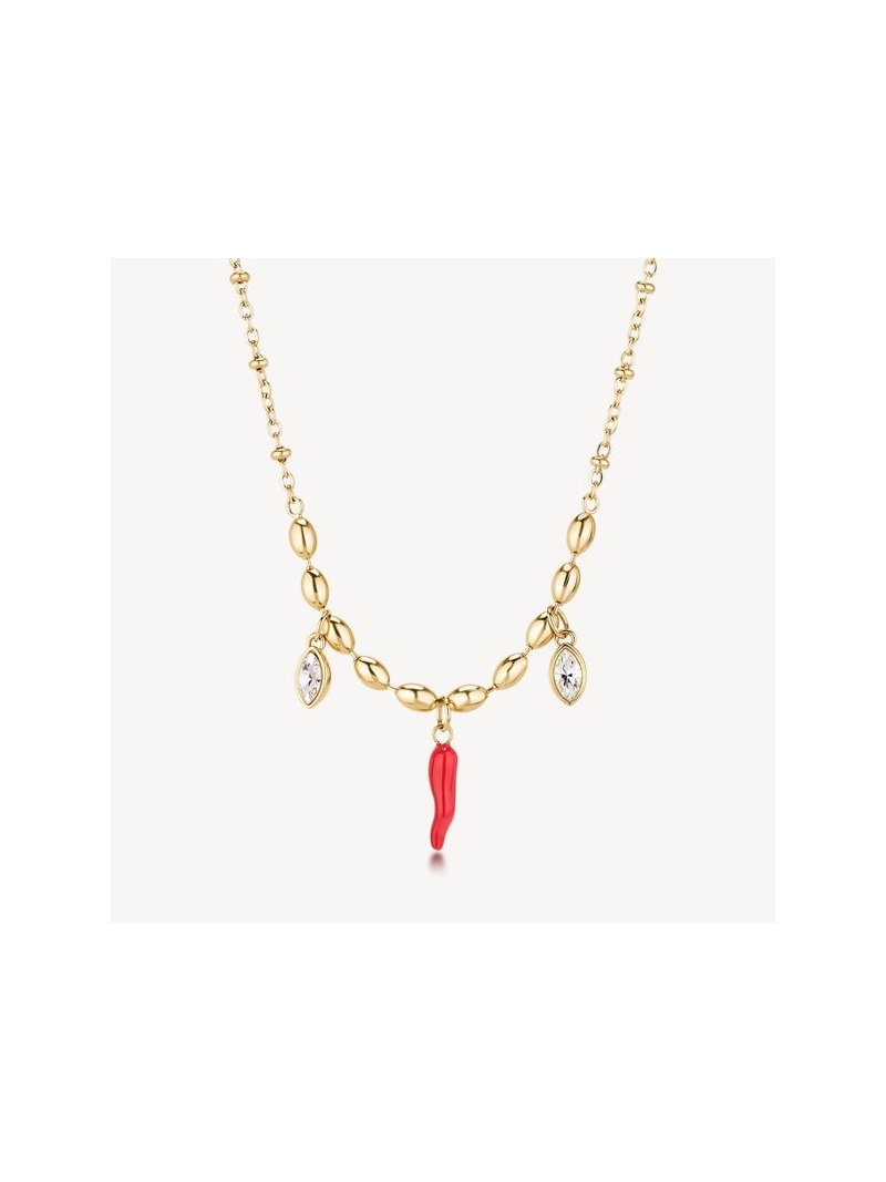 Acquista ora collana corno con zirconi su elefantebianco.jewelry