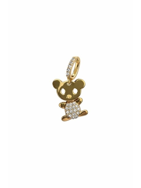 Acquista ora ciondolo orsetto zirconato su elefantebianco.jewelry