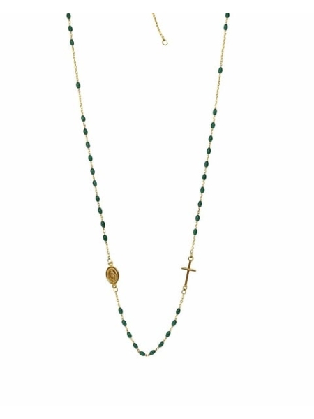 Acquista ora collana rosario girocollo oro 9kt su elefantebianco.jewelry