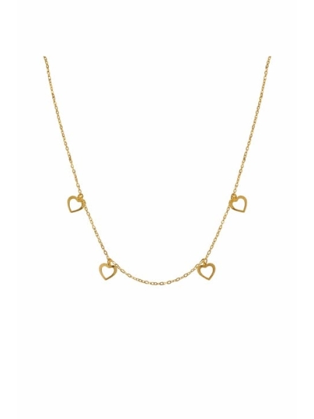Acquista ora collana cuoricini oro 9kt su elefantebianco.jewelry