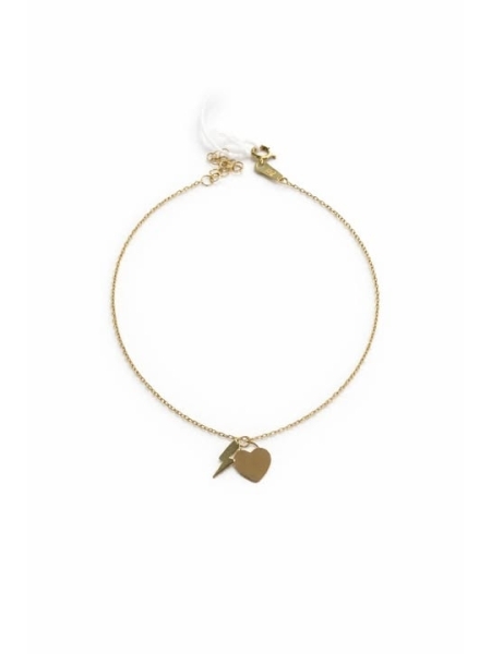 Acquista ora bracciale cuore e fulmine oro 9kt su elefantebianco.jewelry