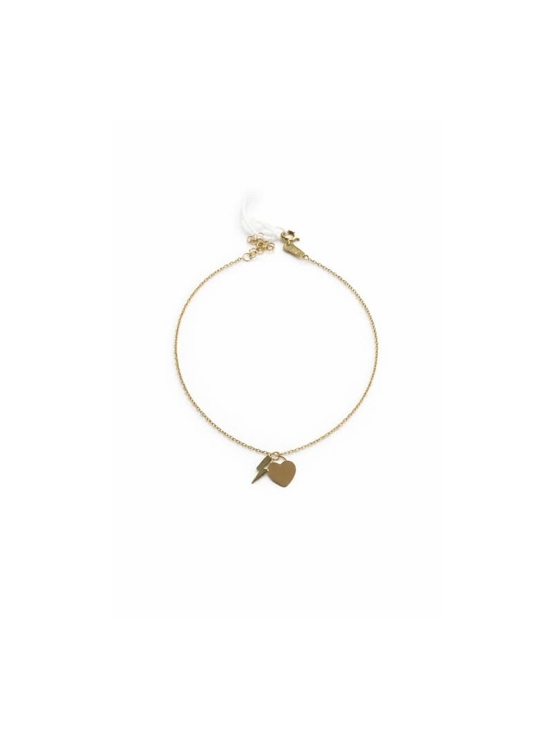 Acquista ora bracciale cuore e fulmine oro 9kt su elefantebianco.jewelry