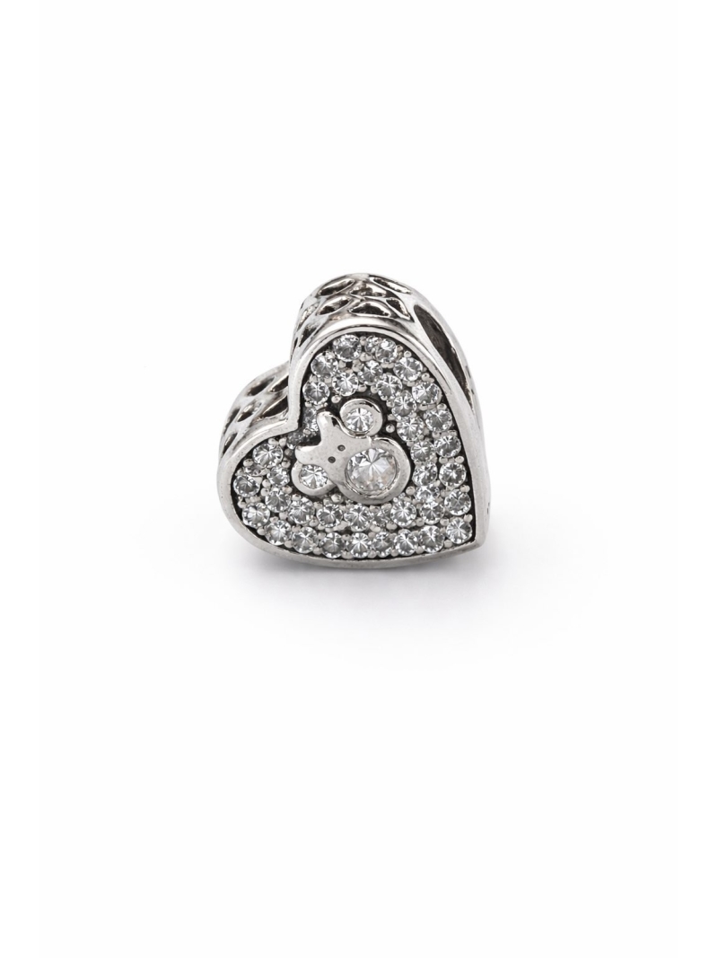 Acquista ora charm cuore con punto luce minnie su elefantebianco.jewelry