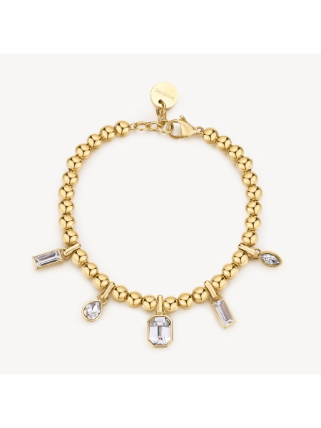 Acquista ora bracciale pallinato con zirconi geometrici su elefantebianco.jewelry