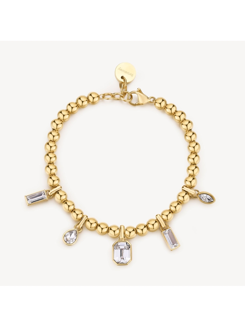 Acquista ora bracciale pallinato con zirconi geometrici su elefantebianco.jewelry