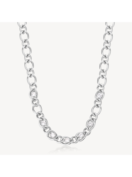 Acquista ora collana catena con zirconi su elefantebianco.jewelry