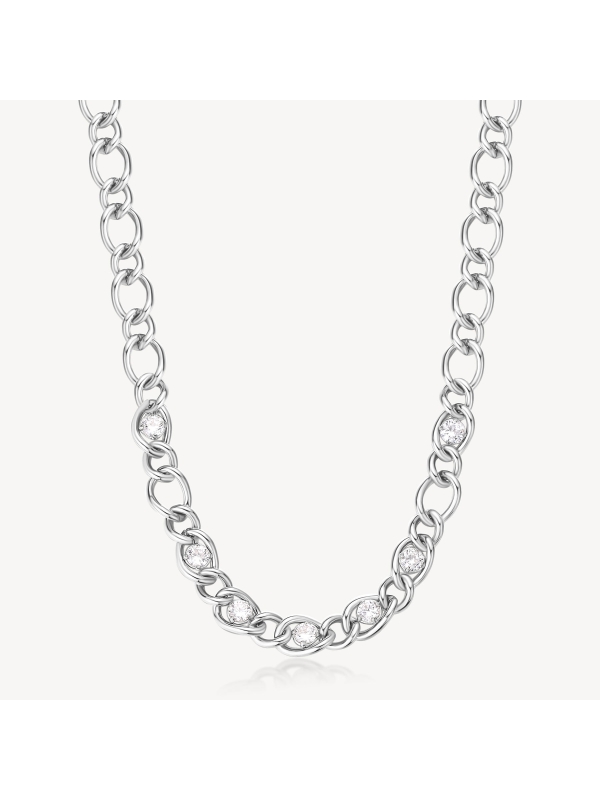 Acquista ora collana catena con zirconi su elefantebianco.jewelry