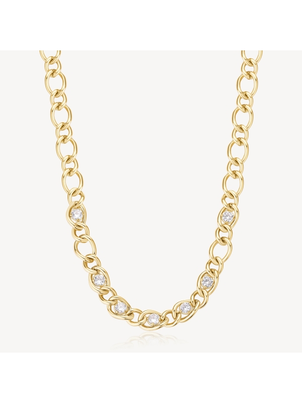Acquista ora collana catena con zirconi su elefantebianco.jewelry