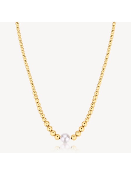 Acquista ora collana pallinata con perla su elefantebianco.jewelry