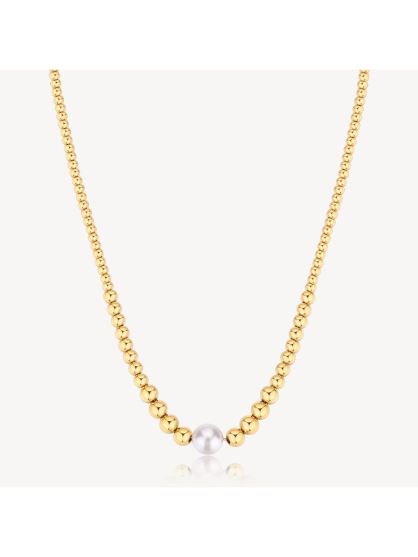 Acquista ora collana pallinata con perla su elefantebianco.jewelry