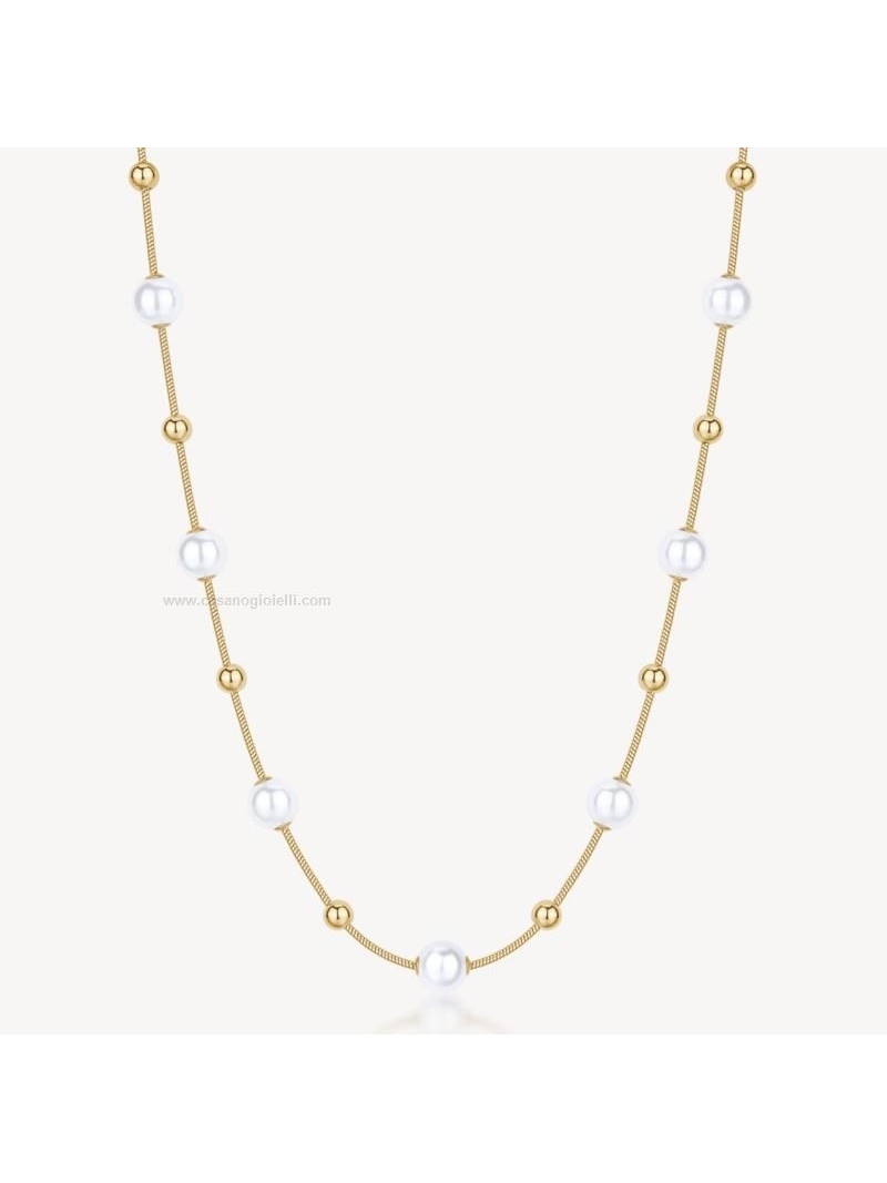 Acquista ora collana perle e pallini su elefantebianco.jewelry