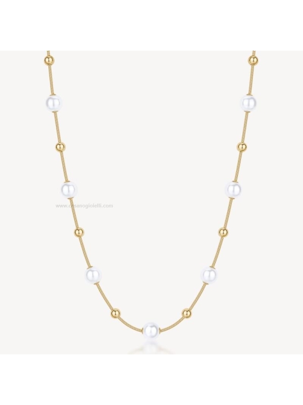 Acquista ora collana perle e pallini su elefantebianco.jewelry