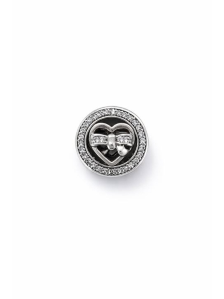 Acquista ora charm tondo con cuore su elefantebianco.jewelry