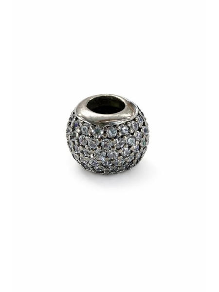 Acquista ora charm tondo tutto zirconato su elefantebianco.jewelry
