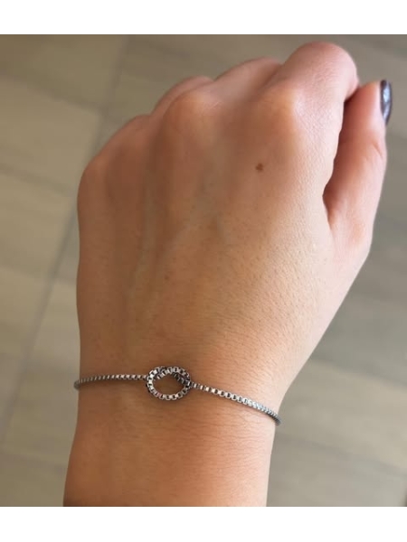 Acquista ora prenotazione bracciale saldato al polso nodo acciaio su elefantebianco.jewelry