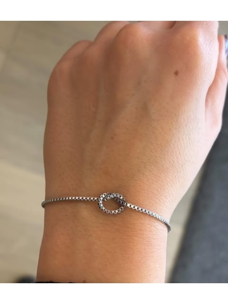 Acquista ora prenotazione bracciale saldato al polso nodo acciaio su elefantebianco.jewelry 2