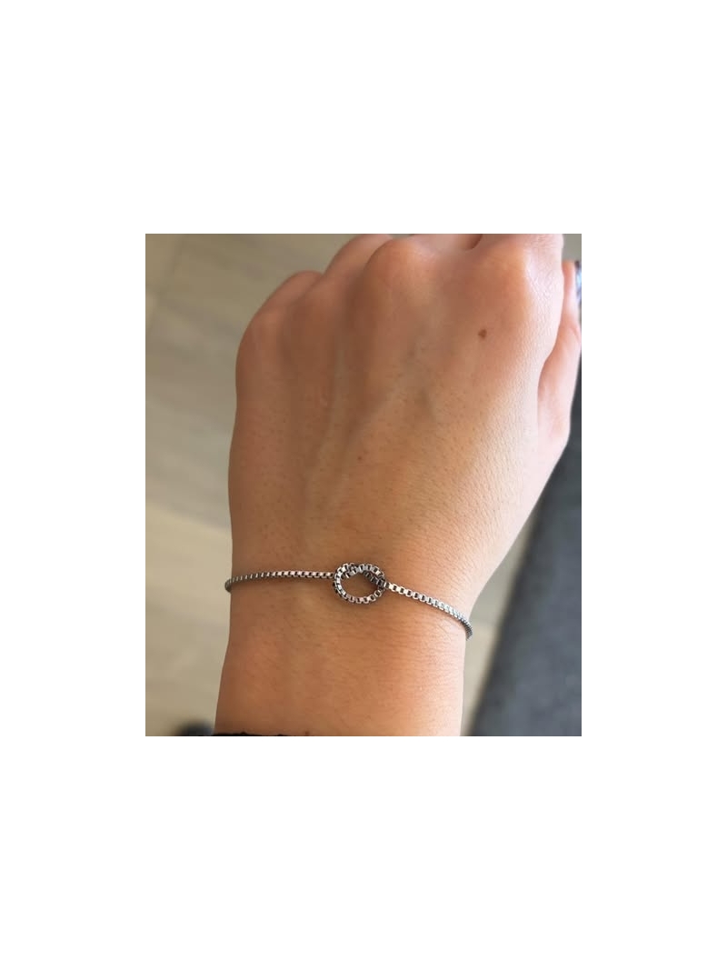 Acquista ora prenotazione bracciale saldato al polso nodo acciaio su elefantebianco.jewelry
