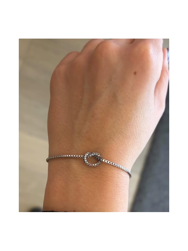 Acquista ora prenotazione bracciale saldato al polso nodo acciaio su elefantebianco.jewelry