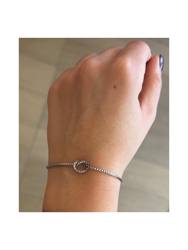 Acquista ora prenotazione bracciale saldato al polso nodo acciaio su elefantebianco.jewelry
