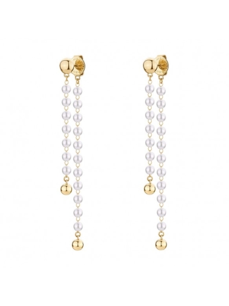 Acquista ora orecchini doppio filo perle su elefantebianco.jewelry