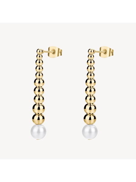 Acquista ora orecchini sfere a scalare e perla su elefantebianco.jewelry