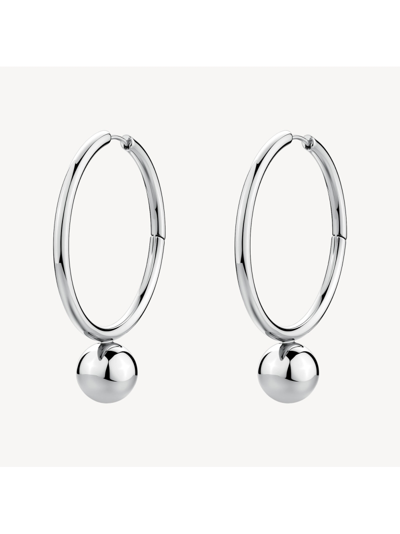 Acquista ora orecchini cerchi con sfera su elefantebianco.jewelry