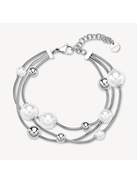 Acquista ora bracciale tre fili con perle su elefantebianco.jewelry