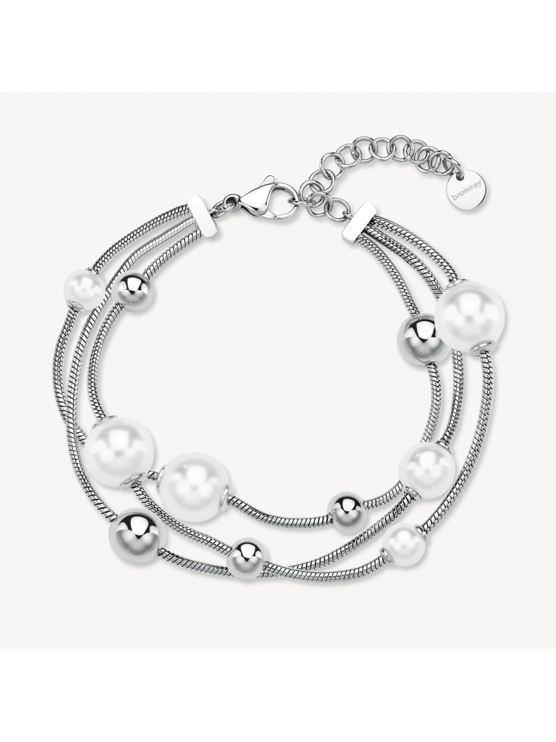 Acquista ora bracciale tre fili con perle su elefantebianco.jewelry