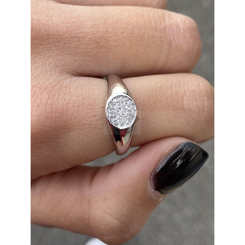 anello tondo luxury in argento 925%