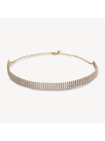 Acquista ora collana choker fili di zirconi su elefantebianco.jewelry 2