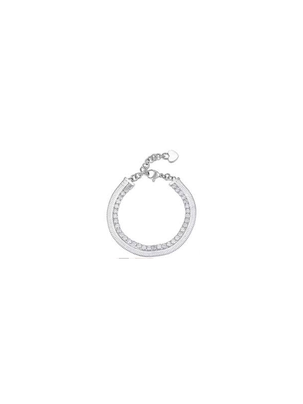 Acquista ora bracciale doppio filo tennis e snake su elefantebianco.jewelry