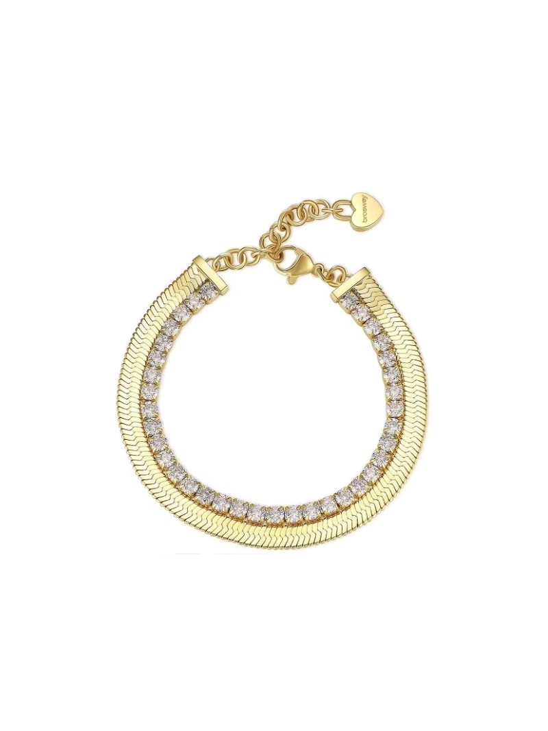 Acquista ora bracciale doppio filo tennis e snake su elefantebianco.jewelry