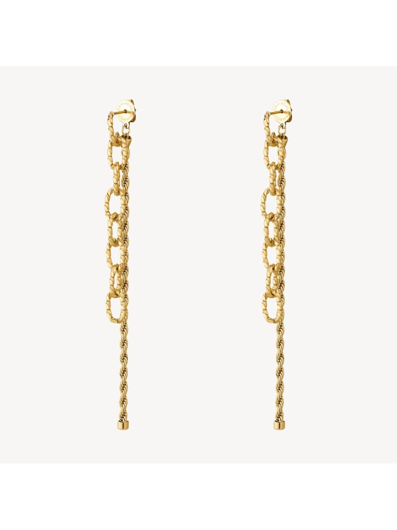 Acquista ora orecchini doppio filo catena e intreccio su elefantebianco.jewelry