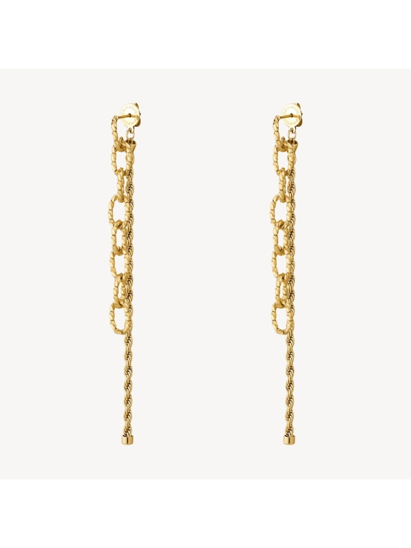 Acquista ora orecchini doppio filo catena e intreccio su elefantebianco.jewelry