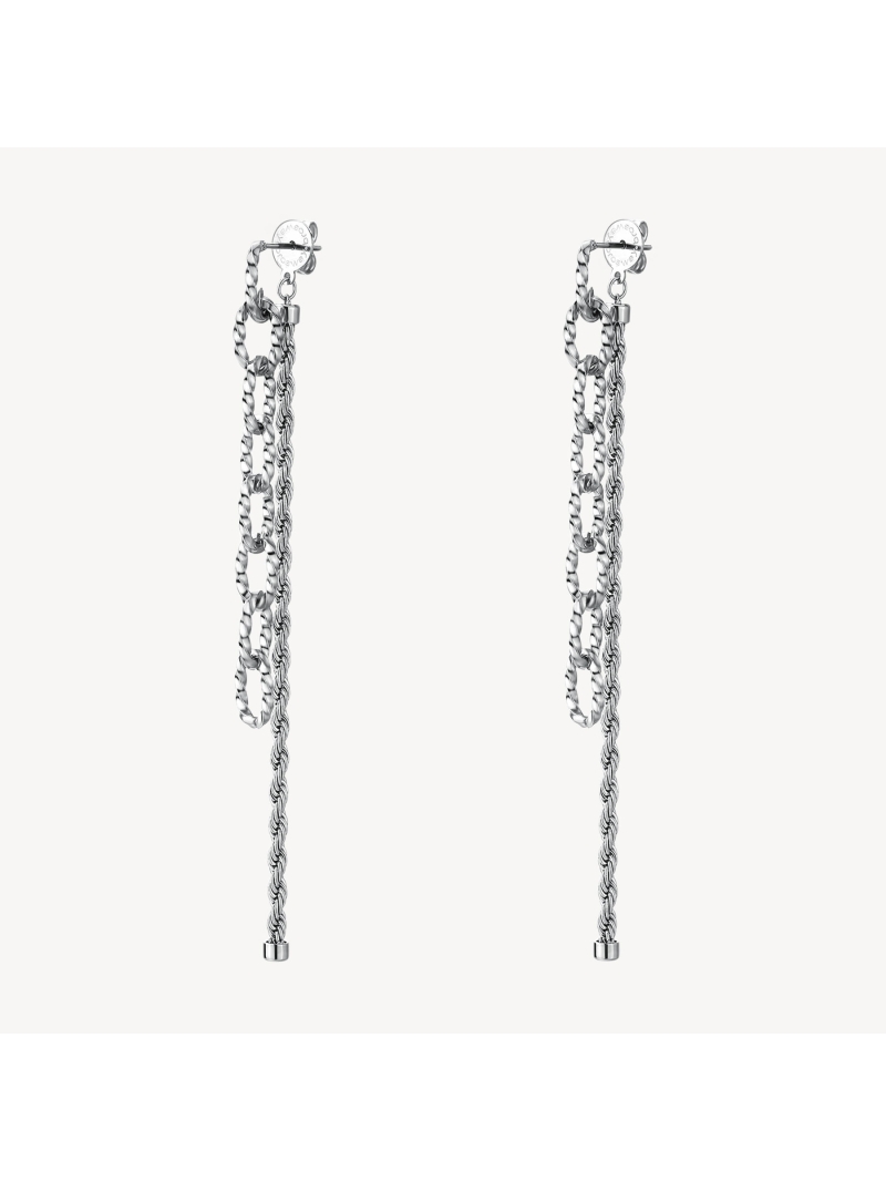 Acquista ora orecchini doppio filo catena e intreccio su elefantebianco.jewelry