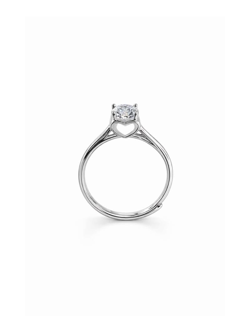 Acquista ora anello solitario cuore su elefantebianco.jewelry