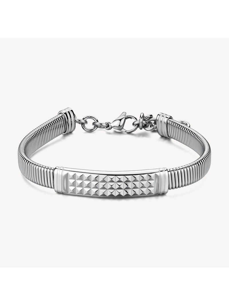Acquista ora bracciale snake con targa martellata grande su elefantebianco.jewelry
