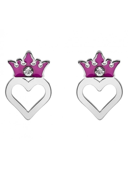 Acquista ora orecchini cuore con corona disney su elefantebianco.jewelry