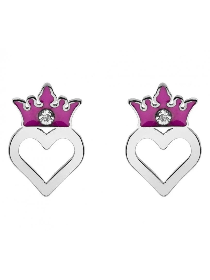 Acquista ora orecchini cuore con corona disney su elefantebianco.jewelry
