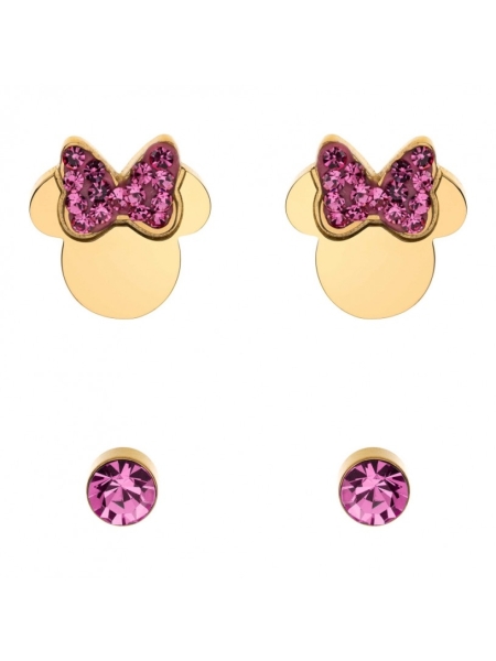Acquista ora orecchini minnie zirconati 2 coppie disney su elefantebianco.jewelry