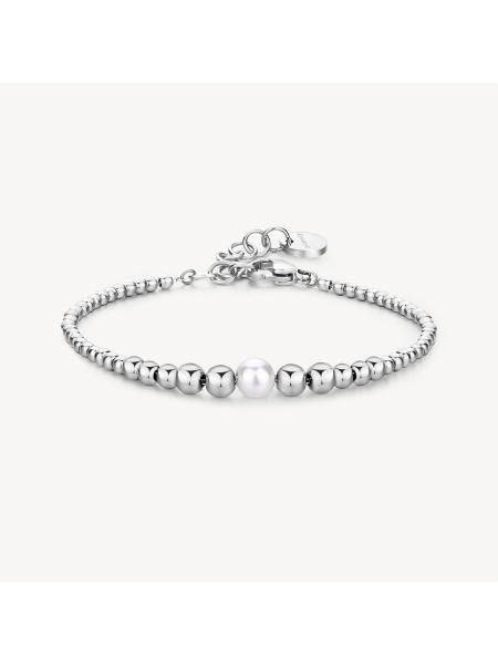 Acquista ora bracciale pallinato a scalare con perla centrale su elefantebianco.jewelry
