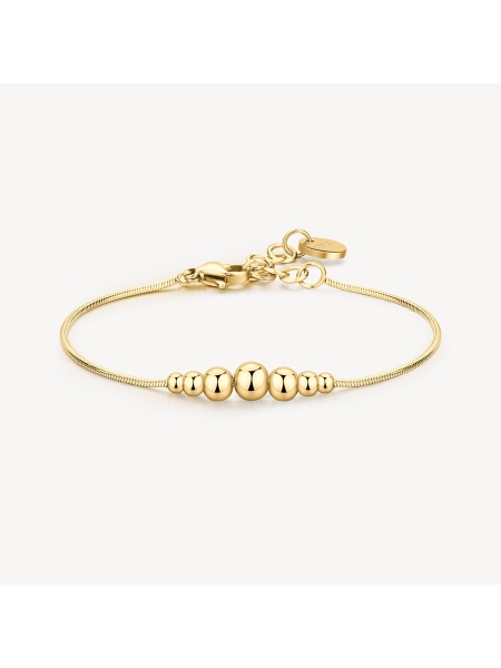 Acquista ora bracciale con pallini a scalare centrali su elefantebianco.jewelry