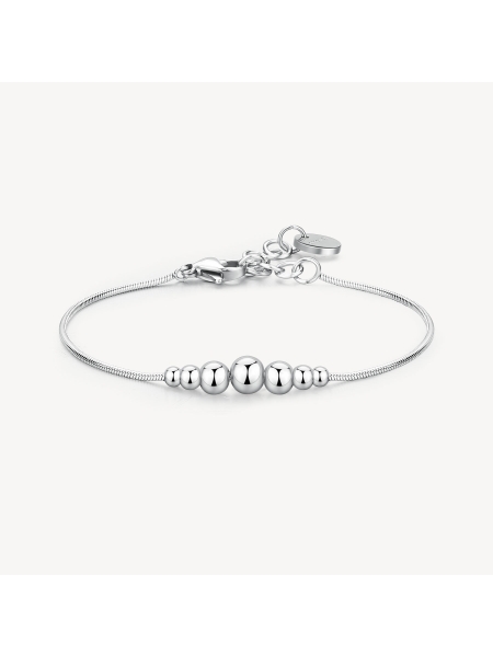 Acquista ora bracciale con pallini a scalare centrali su elefantebianco.jewelry 2
