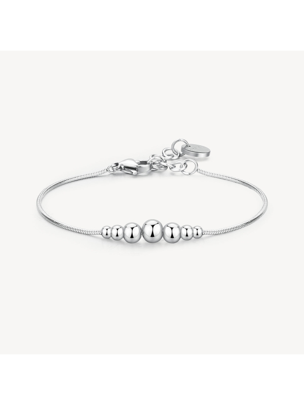 Acquista ora bracciale con pallini a scalare centrali su elefantebianco.jewelry