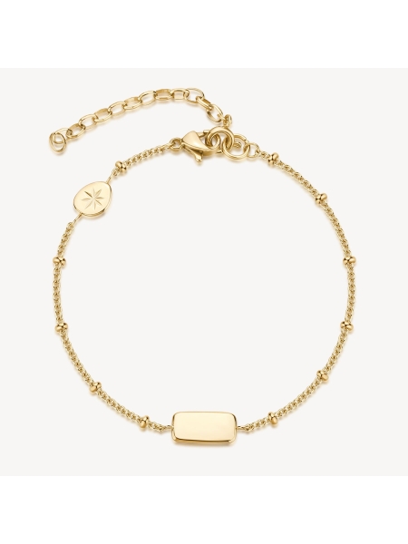 Acquista ora bracciale pallinato con targa su elefantebianco.jewelry