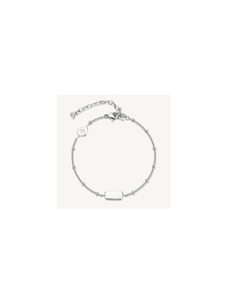 Acquista ora bracciale pallinato con targa su elefantebianco.jewelry 2